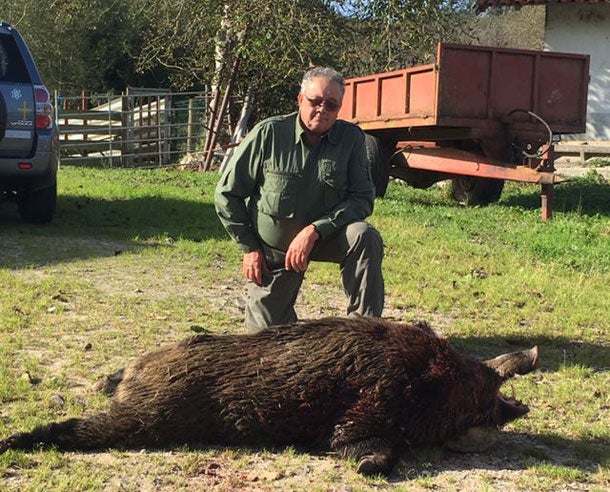 Juan Carlos Gutiérrez Bulnes, en el lote llanisco de Sierra Plana. :: E. C.