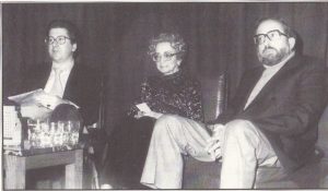 Desde la izquierda: Luis Antonio de Villena, Ana de Valle y Enrique Molina Campos.