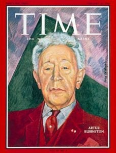 Artur Rubinstein, pianista de fama mundial.