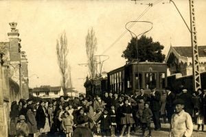 12 de febrero de 1922. El tranvía llega a Villalegre.