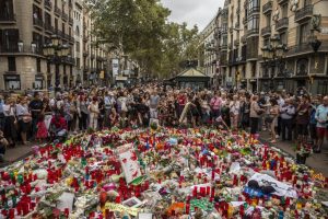 Olmo Calvo. 19/08/2017 Barcelona. Catalunya La Rambla despues del ataque terrorista del dia 17.