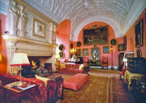 The Drawing Room houses a Jacob de Wet painting, one of hundreds of art works throughout. Image courtesy Glamis Castle